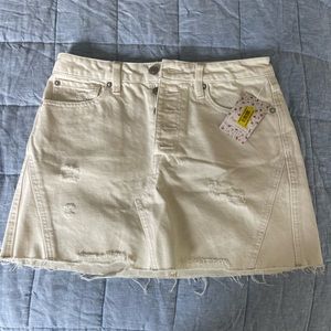 White free people Jean skirt!